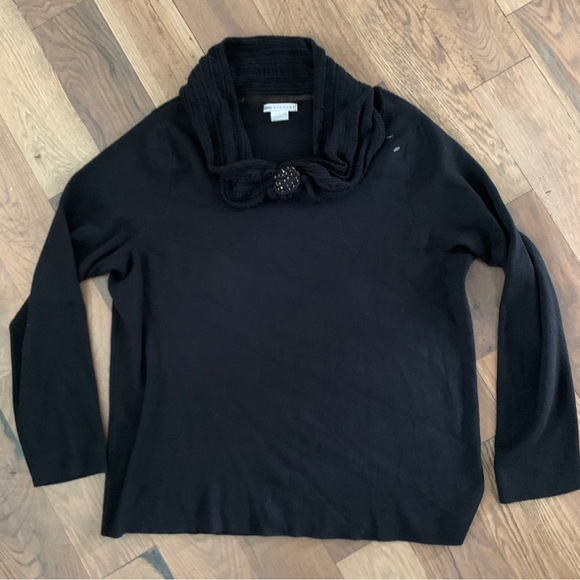 Ashley Stewart Sweaters - Ashley Stuart Womens Black Cowl Neck Sweater Size 1X